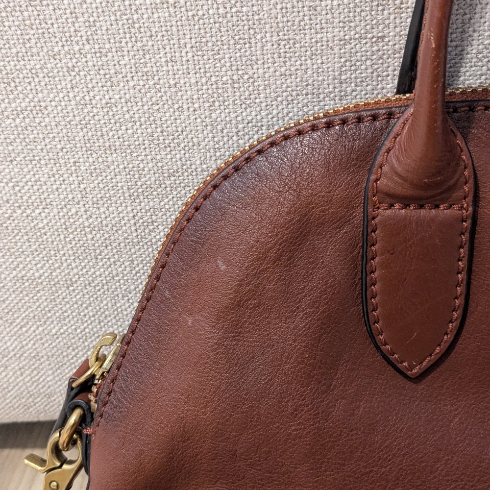Frye Ring Dome Leather Satchel Bag - Picture 11 of 14